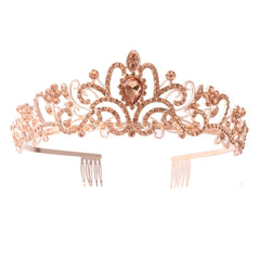 G2888 Crystal Diamond Wedding Party Braided Hair Crown Show Headband, Golden AB, Royal Blue, Champagne, Silver Black, Black, Silver-Red Diamond, Gold-Red Diamond