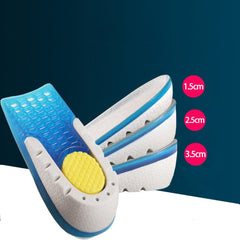 Silicone Honeycomb Shock Absorption TPE Heel Protection Pad Heightening Insole, Height 1.5 cm