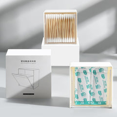 Wall-Mounted Flip Storage Box Paste Small Object Storage Box, White