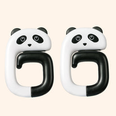 2 PCS Deskside Schoolbag Hook Removable Office Bag Hanger, Panda, Small Pink Cat, Raccoon, Kitten