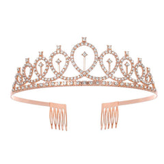 WM-02 Crystal Diamond Birthday Party Wedding Updo Crown, Color: Gold Queen Set1, Silver, Gold, Rose Gold, AB Diamond, Gold Queen, AB Silver Queen, Silver Queen, Rose Gold Queen, Golden Queen, Silver Girl, AB Gold Girl, Gold Girl, Rose Gold Girl        ...