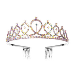 WM-02 Crystal Diamond Birthday Party Wedding Updo Crown, Color: Gold Queen Set1, Silver, Gold, Rose Gold, AB Diamond, Gold Queen, AB Silver Queen, Silver Queen, Rose Gold Queen, Golden Queen, Silver Girl, AB Gold Girl, Gold Girl, Rose Gold Girl        ...