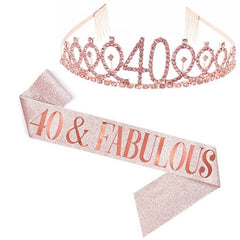 WM-02 Crystal Diamond Birthday Party Wedding Updo Crown, Color: Gold Queen Set1, Rose Gold 30, Gold 30, Rose Gold 40, Rose Gold 50, Gold 50, Gold 60, Blue, Pink