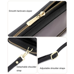 1665 RFID Anti-magnetic Anti-theft Touch Screen Cross-Body Phone Bag Card Holder, Black, Orange, Red Wine, Grey, Royal Blue, Pink