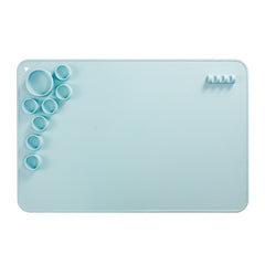 Silicone Children Drawing Pad Wipeable Washable Paint Palettes, Blue, Pink