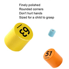 1-100 Teaching Aid Number Early Education Kindergarten Puzzle Toys, Style:, With 1 Question Card, With 18 Question Card