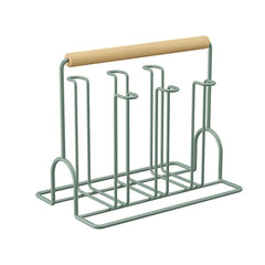 Household Glass Cup Upside-down Drain Rack Plant Rack, White, Black, Green