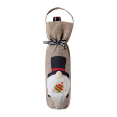 Christmas Decoration Supplies Tote Bottle Cover Champagne Red Wine Bag