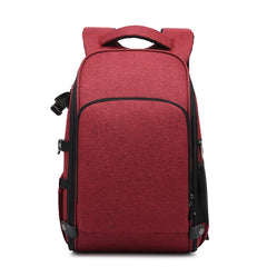 Cationic SLR Backpack Waterproof Photography Backpack with Headphone Cable Hole, Blue, Black, Red