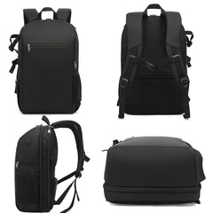 Oxford Cloth Waterproof Photography Backpack 17 Inch Laptop Backpack, Orange, Grey