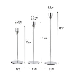 3 PCS / Set Home Decoration Wedding Wrought Iron Candle Holder, Style:, 3 PCS / Set Thin Bottom (Black), 3 PCS / Set Thin Bottom (Imitation Gold), 3 PCS / Set Thin Bottom (Silver), 3 PCS / Set Thin Bottom (Gold), 3 PCS / Set Thick Bottom (Black)       ...