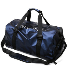 B-316 Large Capacity Glossy Waterproof Fitness Bag Luggage Bag, Red, Blue, Black, Grey