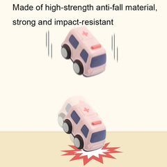 Children Cartoon Fell-Resistant Mini Inertial Pull Back Toy Car, Police Car, Ambulance, Sanitation Vehicle, Fire, Ship, Ferry, Submarine, Battlefall, Aircraft, Transport Aircraft, Fighter, Helicopter