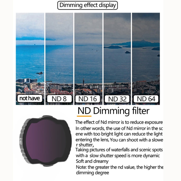 JSR  Adjustable Filter For DJI Avata,Style:, MCUV, CPL, ND8, ND16, ND32, ND64, ND8PL, ND16PL, ND32PL, ND64PL, Night, Star, CPL ND8 ND16, ND8 ND16 ND32, 4 In1 NDPL, 6 In1 UV CPL ND8/16/32/64