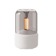 120ML Simulated Candlelight Aroma Diffuser USB Home Atmosphere Night Light Humidifier, DQ702 (Black), DQ702 (Beige), DQ702 (Pink)