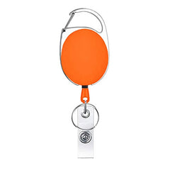 68cm Retractable Pull Badge Reel Zinc Alloy ID Lanyard Name Tag Card Badge Holder, White, Orange, Pink, Black, Red, Yellow, Green, Navy Blue, Purple, Sky Blue