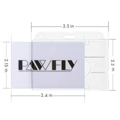 Transparent Frosted ID Card Holder Badge, Horizontal Type PS, Horizontal Type PC