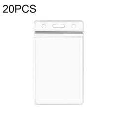 20 PCS Transparent PVC Vertical Plastic Card Sleeves Waterproof ID Card Sleeves Badges, ID Card Sleeves Badges