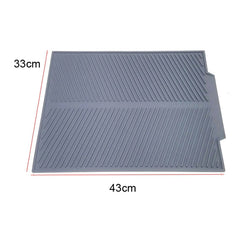 Silicone Drain Pad Kitchen Multifunctional Thermal Insulation Drying Pad, Grey, Green