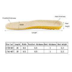 Imitation Lamb Wool Thickened Invisible Thermal Insole, S, L