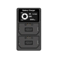 USB LCD Screen Dual Charge Camera Battery Charger