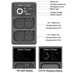 USB LCD Dual Charge SLR Camera Battery Charger