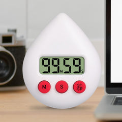 Water Drop Electronic Timer Student Learning Reminder, White, Black, Orange, Green, Blue, Light Pink, Yellow Green, Light Green