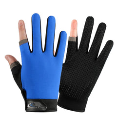 1 Pair QX0008 Outdoor Sunscreen Non-Slip Exposed Two-Finger Fishing Gloves, Free Size