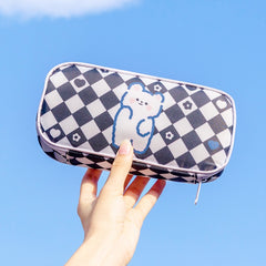 A22 Large-Capacity Cute Cartoon Pattern Pen Bag Stationery Storage Bag, Black, Pink, Yellow, Blue
