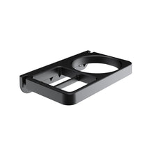2-in-1 Hair Dryer Wall Mount Bracket Bathroom Shelf, White, Black