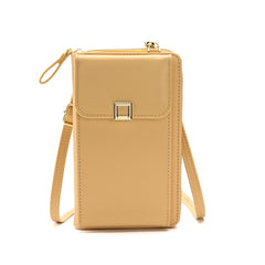 Ladies Cross-body Shoulder Bag Long Purse Mobile Phone Bag, Style 2 White, Style 2 Yellow, Style 2 Black, Style 2 Light Purple, Style 2 Apricot