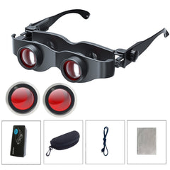 DM0125 3X Fishing Binoculars Adjustable Focus Glass Type Binoculars, Hardcover, With Grey Polarised Lens, With Yellow Polarised Lens, With Red Polarised Lens, With Grey + Yellow  Lens, With Tricolour  Lens