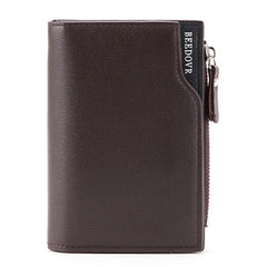 BEEDOVR 9902 Men Short Wallet Multi-card Zipper ID Bag, BEEDOVR 9902 Black, BEEDOVR 9902 Brown