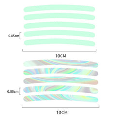20pcs /Set Car Rainbow Wheel Hub Reflective Stickers Tire Luminous Warning Decoration, Color: Rainbow, Rainbow, Purity
