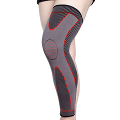 Nylon Knitted Riding Sports Extended Knee Pads, XL