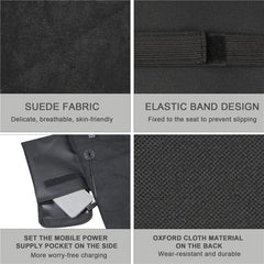 Outdoor Winter Camping Warm USB Heating Cushions With Backrest, With Backrest Black, With Backrest Gray, With Backrest Khaki