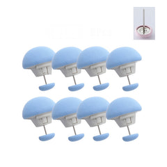 8 PCS Non-marking One-touch Unlocking Mushroom-shaped Quilt Fixer, Pink+Cloth Needle, Gray+Cloth Needle, Blue+Cloth Needle, White+Cloth Needle, Light Pink+Gum Needle, Light Blue+Glue Needle, White+Glue Needle