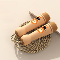 Wooden Handle Adjustable Jump Rope For Children Green(Cotton Rope), Green (Cotton Rope), Red Girl (Cotton Rope), Blue Bear (Cotton Rope), Orange Lion (Cotton Rope), Green (Bamboo Rope), Red Girl (Bamboo Rope), Blue Bear (Bamboo Rope)                   ...