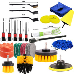 30 PCS / Set Car Beauty Details Brush Drill Brush Car Wash Glove Set, 30 in 1