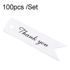 100pcs /Set Retro Baking Sticker Tag Swallow Tail Bookmark Gift Card, Style:, Thand You (Cowhide), Thand You (White), Handmade (Cowhide), Handmade (White), Blank (Cowhide)
