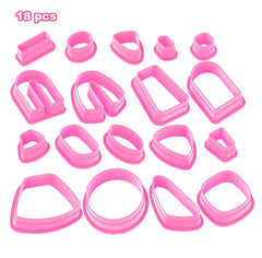 18 In 1 Soft Clay Earring Molds DIY Handmade Clay Cutter Clay Earrings Making Molds, 18 In 1 (Blue), 18 In 1 (Purple), 18 In 1 (Pink), 18 In 1 (Yellow)