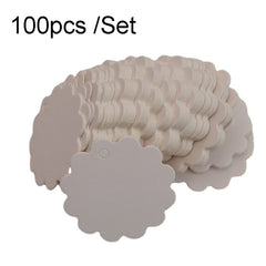 100pcs /Set Kraft Paper Tags Lace Round Blank Small Label