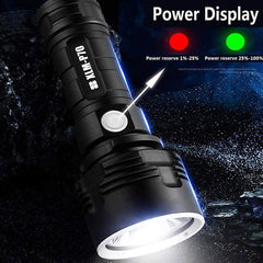 Strong Light Outdoor Waterproof Camping Aluminum LED Flashlight, Style:, L2 (Without Battery)