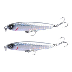 2 PCS CH79 Hard Bait Long Casting Sinking Pencil False Lure, Specification:, 10.4cm 18g