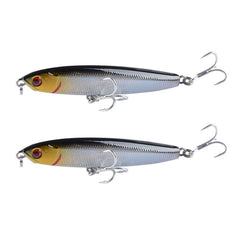 2 PCS CH79 Hard Bait Long Casting Sinking Pencil False Lure, Specification:, 10.4cm 18g