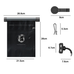 Car Mounted Garbage Bag  Folding Hanging Cleaning Organiser, Titanium Grey