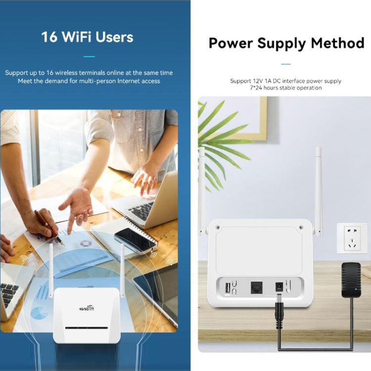 VR312 4G LTE Router 4G CPE FDD/TDD Card Mobile Router MOD Malay Version EU Plug, VR312 EU Plug White