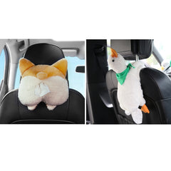 Multifunctional Cartoon Armrest Box Seat Back Tissue Box, Styles:, Corgi