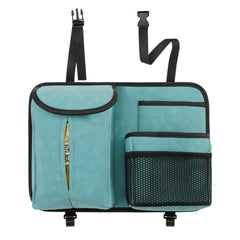DE RAN FU Flip Fur Car Seat BackTissue Box Storage Hanging Bag With Hook, 1122 Blue, 1122 Brown, 1122 Black, 1122 Grey