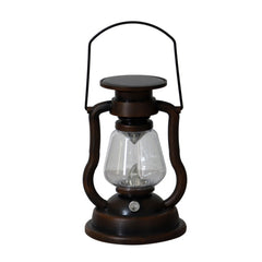 200802 Retro Solar Kerosene Lamp Shape Handheld Lamp Home Decor Flame Lamp, Bronze, Gold, Silver, Rusty, Red